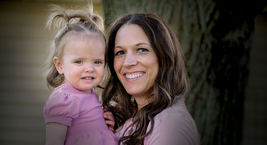 Modern Woodmen member Angie and her daughter, Poppy.
