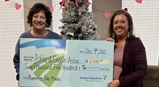 Modern Woodmen fundraiser boosts Ashland County Cancer Association